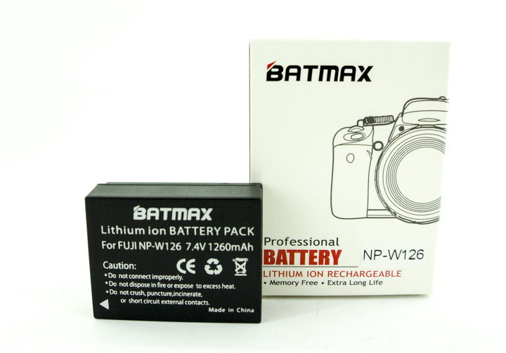 Акумулятор батареї Batmax NP W126 1260mA для Fujifilm X E1 XE1 X E2 xe2