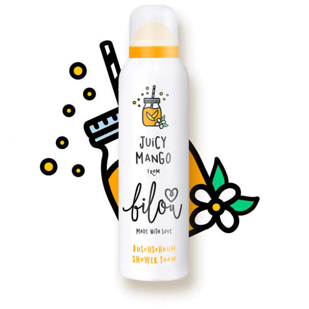 Пена BILOU Juicy Mango Shower Foam фруктовая для душа питательная 200