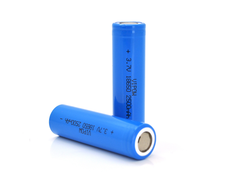 Акумулятор 18650 Li Ion Vipow ICR18650 FlatTop 2500mAh 3 7V Blue