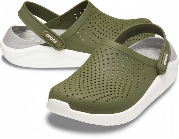 Crocs Literide Clog Army Green White M W