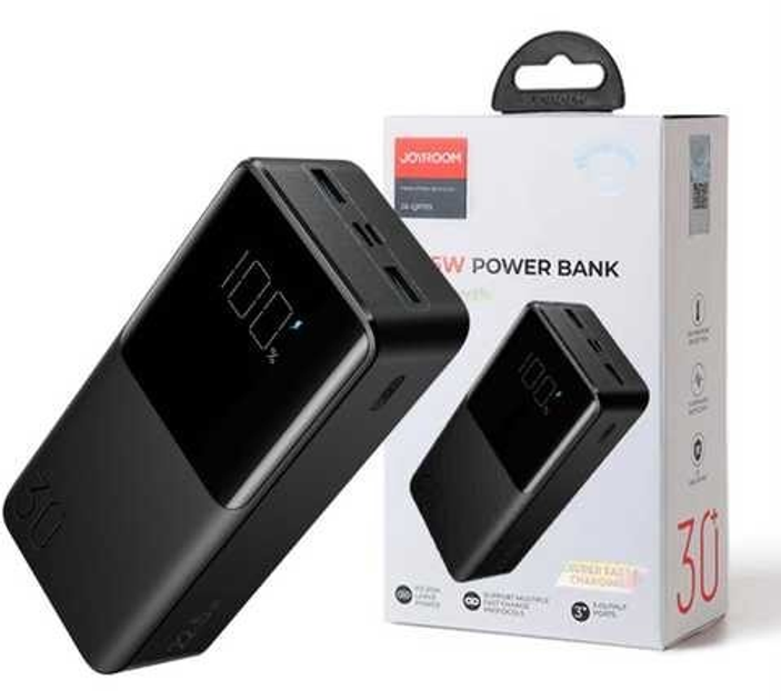 УМБ Joyroom Powerbank 22 5W 30000 mAh 2x USB PD QC3 0 Fast Charge Black