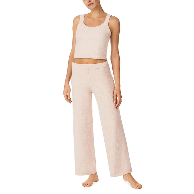 Sanctuary Crop Cami Long Pants Pj Set Blush Xl