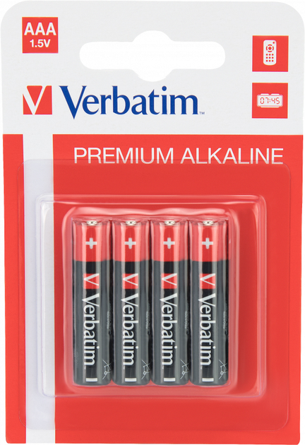 Батарейки Verbatim Premium AAA LR03 4 шт Micro Alkaline 49920