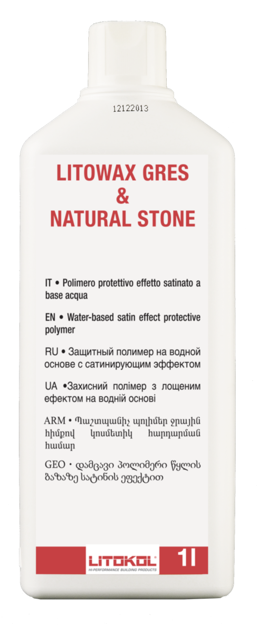 Пропитка Litokol Litowax Gres & Natural Stone 1л, защита камня, плитки c "матирующим" эффектом
Пропитка Litokol Litowax Gres & Natural Stone 1л, защита камня, плитки c "матирующим" эффектом