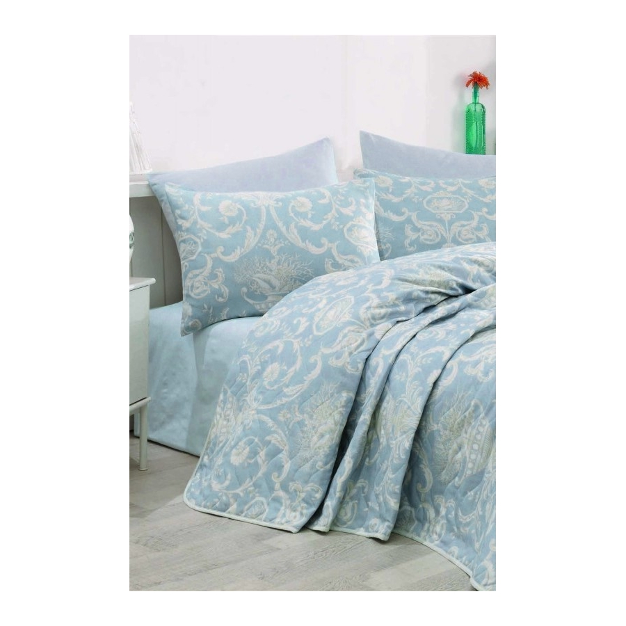 Покрывало стеганное с наволочкой Eponj Home - Tuval mavi голубой 160*220 
Покрывало стеганное с наволочкой Eponj Home - Tuval mavi голубой 160*220