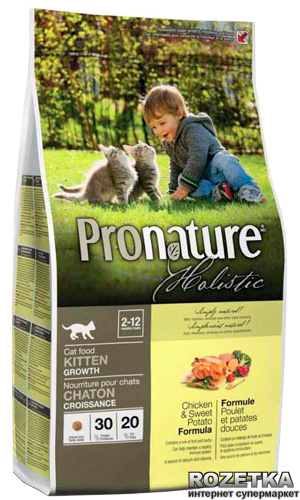 Сухой корм для котят Pronature Holistic Kitten со вкусом курицы и батата 5.44 кг
Сухой корм для котят Pronature Holistic Kitten со вкусом курицы и батата 5.44 кг
