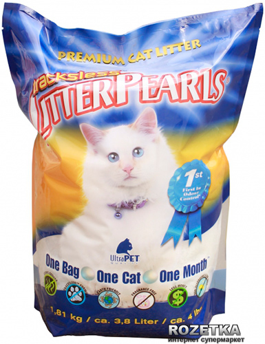 Наполнитель для кошачьего туалета Litter Pearls TrackLess Кварцевый впитывающий 1.81 кг (3.8 л)
Наполнитель для кошачьего туалета Litter Pearls TrackLess Кварцевый впитывающий 1.81 кг (3.8 л)