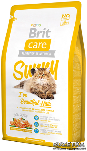 Сухой корм гипоалергенный для длинношерстных кошек Brit Care Sunny I have Beautiful Hair 2 кг
Сухой корм гипоалергенный для длинношерстных кошек Brit Care Sunny I have Beautiful Hair 2 кг