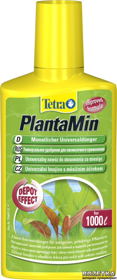 Средство по уходу за растениями Tetra PlantaMin удобрение с железом 250 мл на 500 л (4004218139299 / 4004218297371)
Средство по уходу за растениями Tetra PlantaMin удобрение с железом 250 мл на 500 л (4004218139299 / 4004218297371)