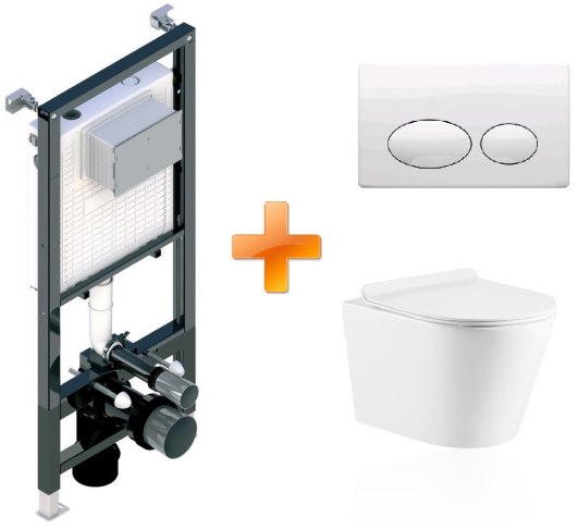 Инсталляция KOLLER POOL Alcora ST1200 + панель смыва Round White + подвесной унитаз Orion OR-0515-RW с сиденьем Soft Close
Инсталляция KOLLER POOL Alcora ST1200 + панель смыва Round White + подвесной унитаз Orion OR-0515-RW с сиденьем Soft Close