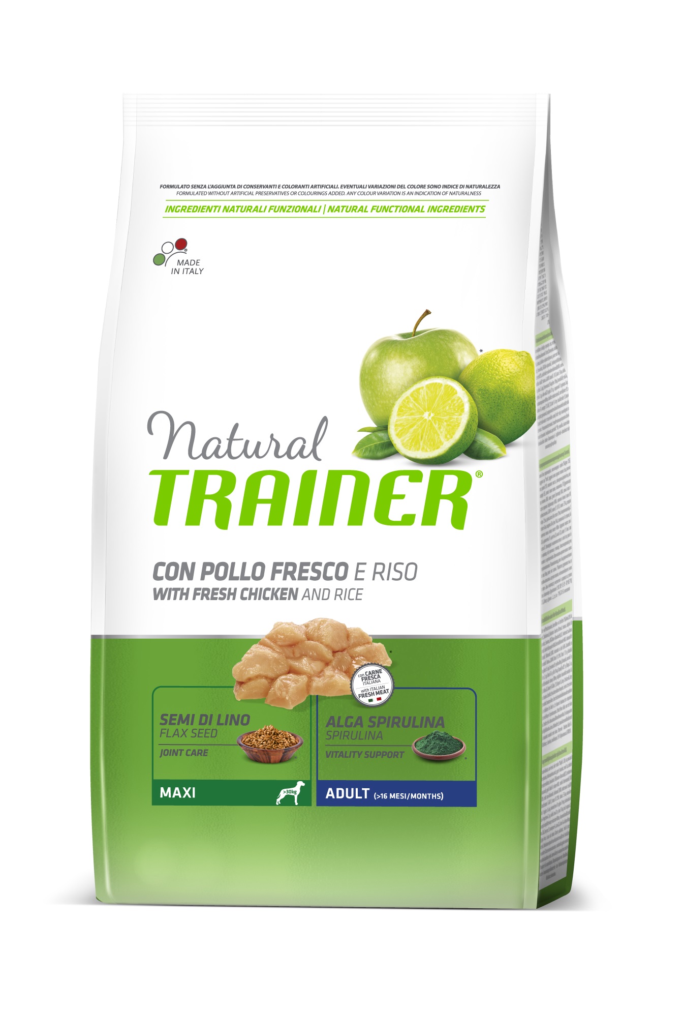 Сухой корм Trainer Natural Super Premium Adult Maxi для взрослых собак больших и гигантских пород от 2 до 6 лет 3 кг (8015699601720/8015699006976)
Сухой корм Trainer Natural Super Premium Adult Maxi для взрослых собак больших и гигантских пород от 2 до 6 лет 3 кг (8015699601720/8015699006976)