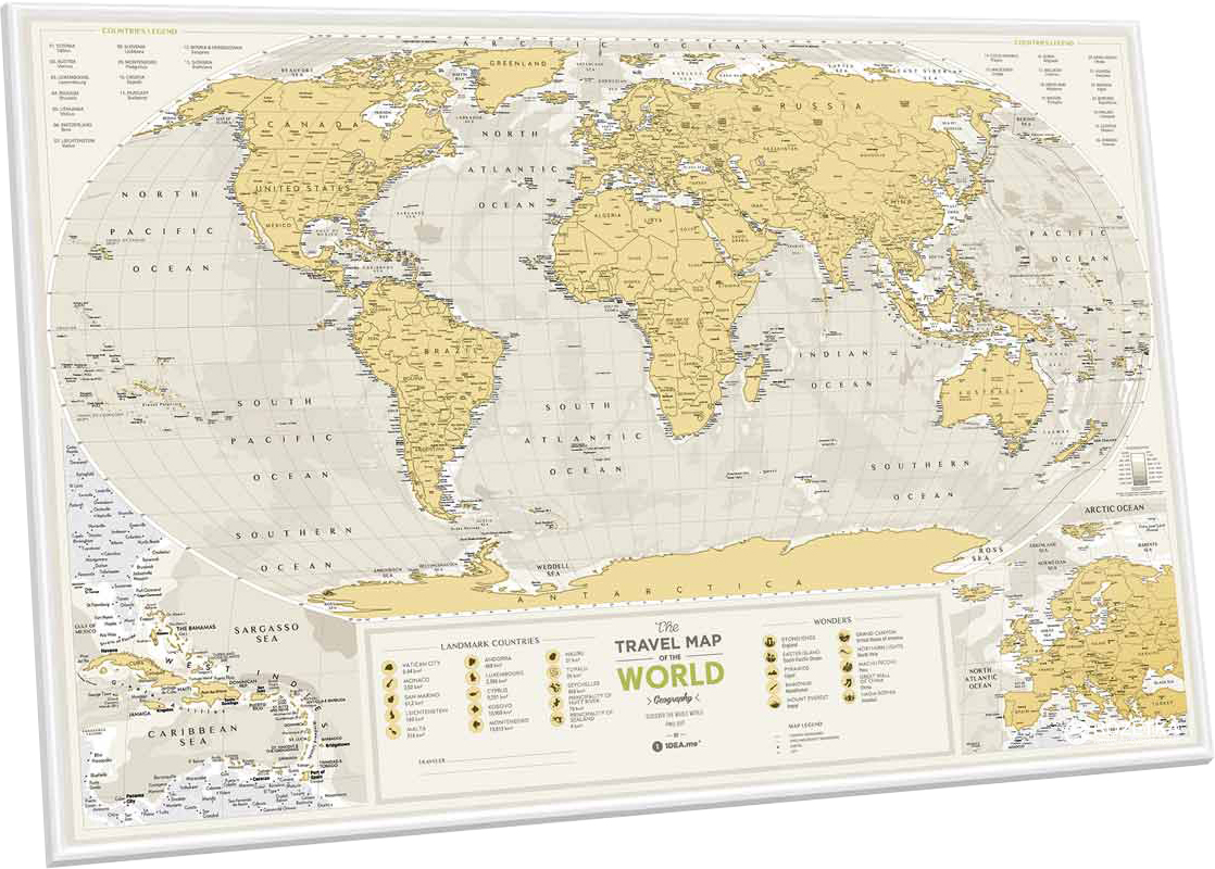 Скретч-карта мира 1DEA.me Travel Map Geography World в раме
Скретч-карта мира 1DEA.me Travel Map Geography World в раме