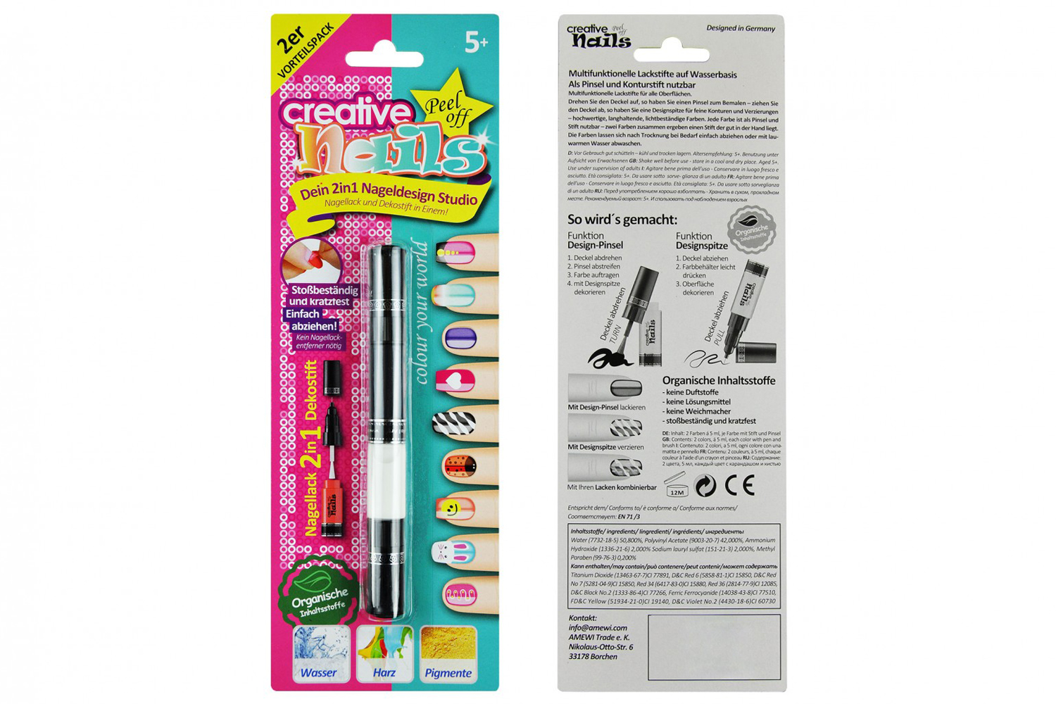 Детский лак-карандаш для ногтей Creative Nails на водной основе Malinos 28х9,5х2 см Черный 000009480
Детский лак-карандаш для ногтей Creative Nails на водной основе Malinos 28х9,5х2 см Черный 000009480