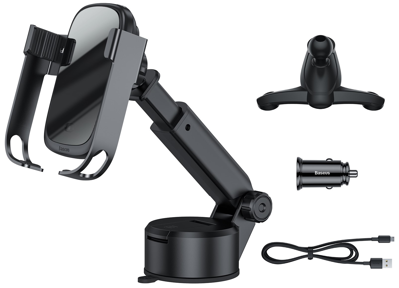 Автодержатель с Беспроводной Зарядкой Baseus Rock-Solid с технологией Qi 10W и зарядкой в прикуриватель QC 3.0 30W 2USB 5A Черный
Автодержатель с Беспроводной Зарядкой Baseus Rock-Solid с технологией Qi 10W и зарядкой в прикуриватель QC 3.0 30W 2USB 5A Черный