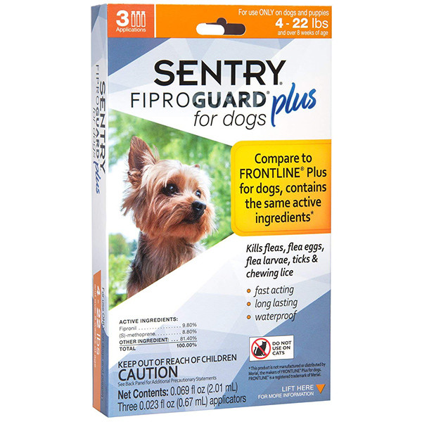 Капли от блох, клещей и вшей Sentry FiproGuard Plus для собак весом до 10 кг 0,67 мл (129233)
Капли от блох, клещей и вшей Sentry FiproGuard Plus для собак весом до 10 кг 0,67 мл (129233)