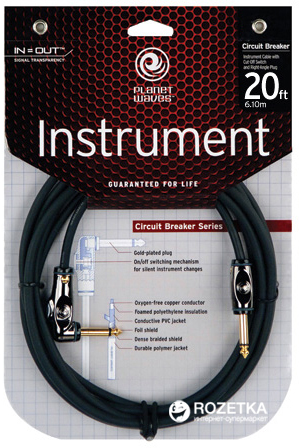 Инструментальный кабель Planet Waves PW-AGRA-20 Curcuit Breaker Momentary Mute 6.1 м Black
Инструментальный кабель Planet Waves PW-AGRA-20 Curcuit Breaker Momentary Mute 6.1 м Black