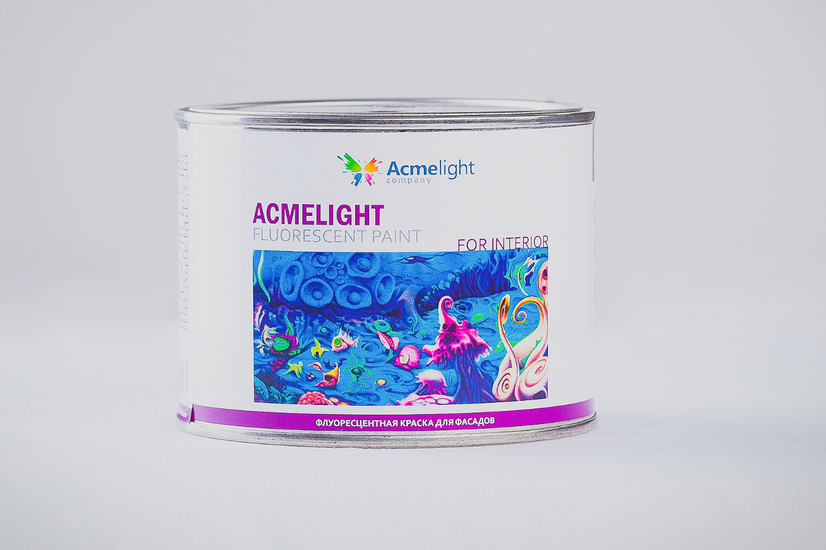 Флуоресцентная краска для интерьера Acmelight Fluorescent paint for Interior розовая 0,5 л
Флуоресцентная краска для интерьера Acmelight Fluorescent paint for Interior розовая 0,5 л