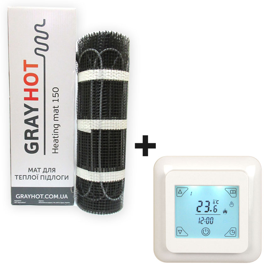 Теплый пол Gray Hot/150 двухжильный мат 1929 Вт 12,8 м2 + терморегулятор iReg T8
Теплый пол Gray Hot/150 двухжильный мат 1929 Вт 12,8 м2 + терморегулятор iReg T8