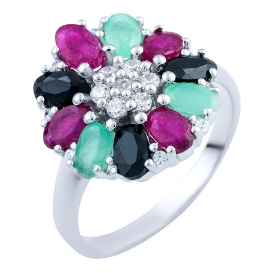 Серебряное кольцо SilverLine с натуральным сапфиром 0.6ct, изумрудом, рубином 18 размер
Серебряное кольцо SilverLine с натуральным сапфиром 0.6ct, изумрудом, рубином 18 размер