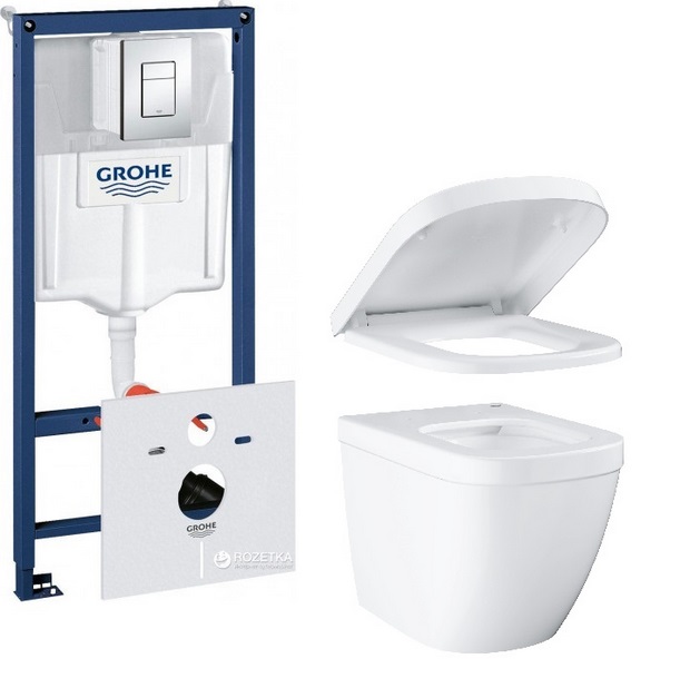 Инсталляция GROHE Rapid SL 38772001 (39328CBO)+ унитаз GROHE Euro Ceramic 39328000 + сиденье 39330000 + звукоизолирующая прокладка 3713100
Инсталляция GROHE Rapid SL 38772001 (39328CBO)+ унитаз GROHE Euro Ceramic 39328000 + сиденье 39330000 + звукоизолирующая прокладка 3713100