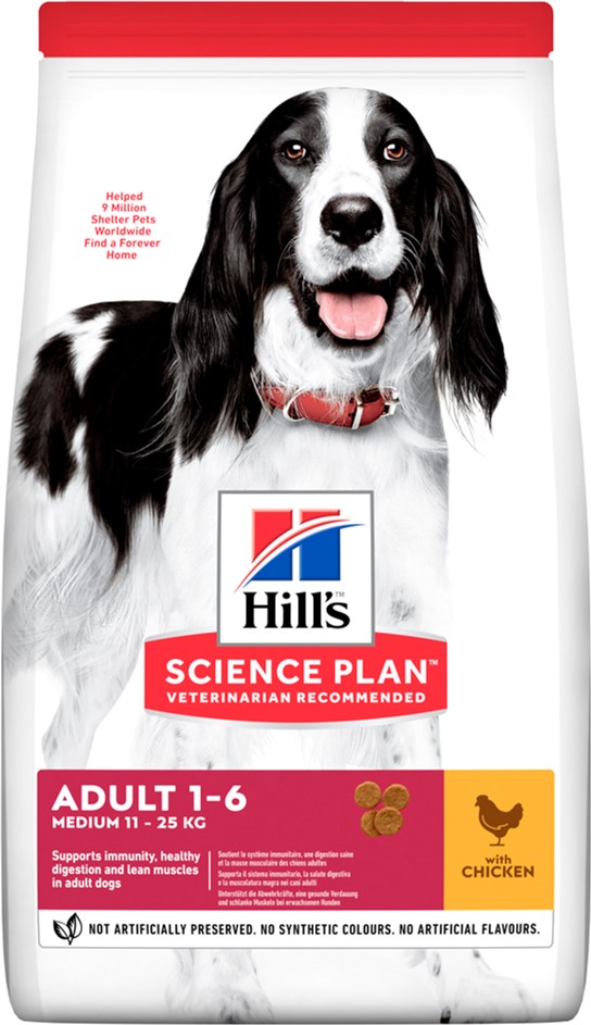 Сухой корм для собак средних пород Hill's Science Plan Adult Medium Chicken с курицей - 14 кг (52742025742 / 52742025841)
Сухой корм для собак средних пород Hill's Science Plan Adult Medium Chicken с курицей - 14 кг (52742025742 / 52742025841)