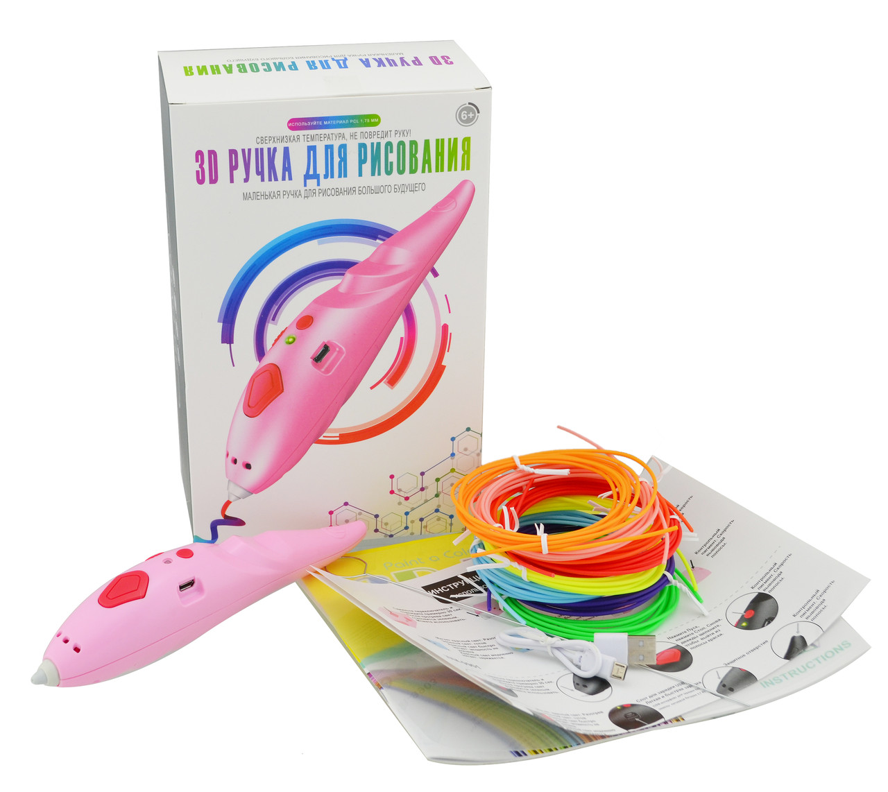 Беспроводная низкотемпературная 3D ручка WM-9902 + трафареты и пластик Pink (14599)
Беспроводная низкотемпературная 3D ручка WM-9902 + трафареты и пластик Pink (14599)