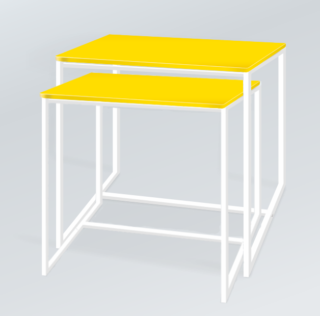 Комплект столов журнальных Куб 400 и Куб 450 - Желтый / белый (Loft Cub yellow-white)
Комплект столов журнальных Куб 400 и Куб 450 - Желтый / белый (Loft Cub yellow-white)