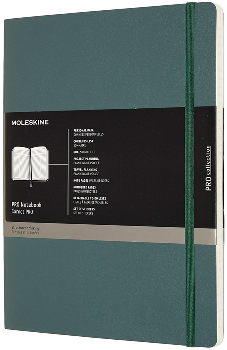 Записная книга Недатированная Moleskine PRO 19 x 25 см 192 страницы Зелёная Мягкая обложка (8058647620848)
Записная книга Недатированная Moleskine PRO 19 x 25 см 192 страницы Зелёная Мягкая обложка (8058647620848)