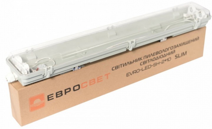 Светильник светодиодный промышленный ЕВРОСВЕТ 2*600мм под лампу Т8 LED-SH-2*10 IP65 Slim
Светильник светодиодный промышленный ЕВРОСВЕТ 2*600мм под лампу Т8 LED-SH-2*10 IP65 Slim