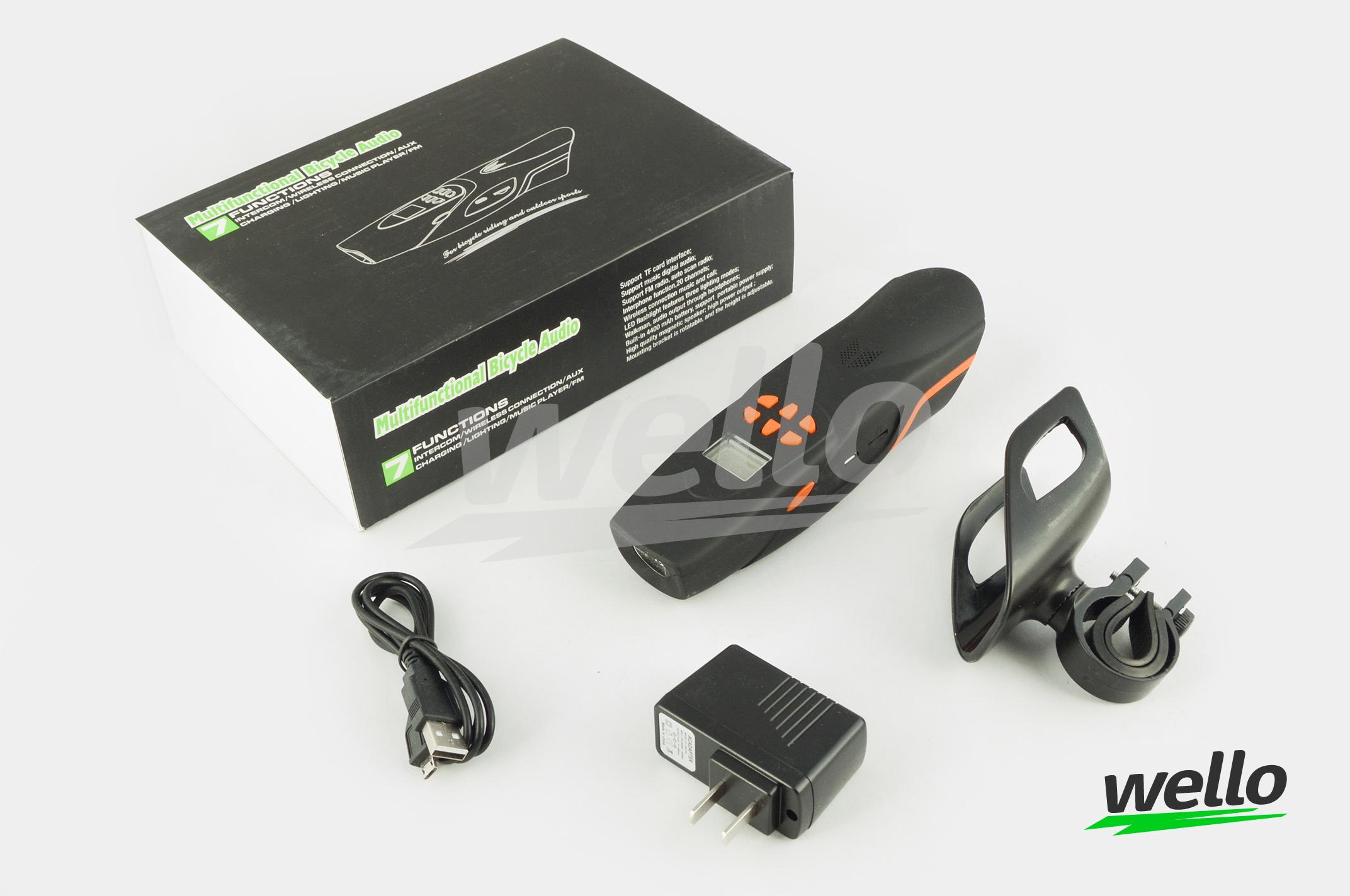 Аудиосистема велосипедная на руль (влагостойкая, фонарик, рация, МР3/USB/SD/Bluetooth/FM-радио) (mod:AV126-O) NEO
Аудиосистема велосипедная на руль (влагостойкая, фонарик, рация, МР3/USB/SD/Bluetooth/FM-радио) (mod:AV126-O) NEO