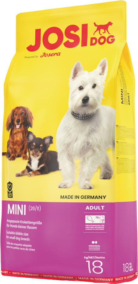 Сухой корм для взрослых собак JosiDog Mini Adult с мясом домашней птицы 18 кг
Сухой корм для взрослых собак JosiDog Mini Adult с мясом домашней птицы 18 кг