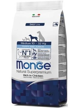 Сухой корм для щенков средних пород Monge Medium Puppy & Junior курица с рисом 3 кг
Сухой корм для щенков средних пород Monge Medium Puppy & Junior курица с рисом 3 кг