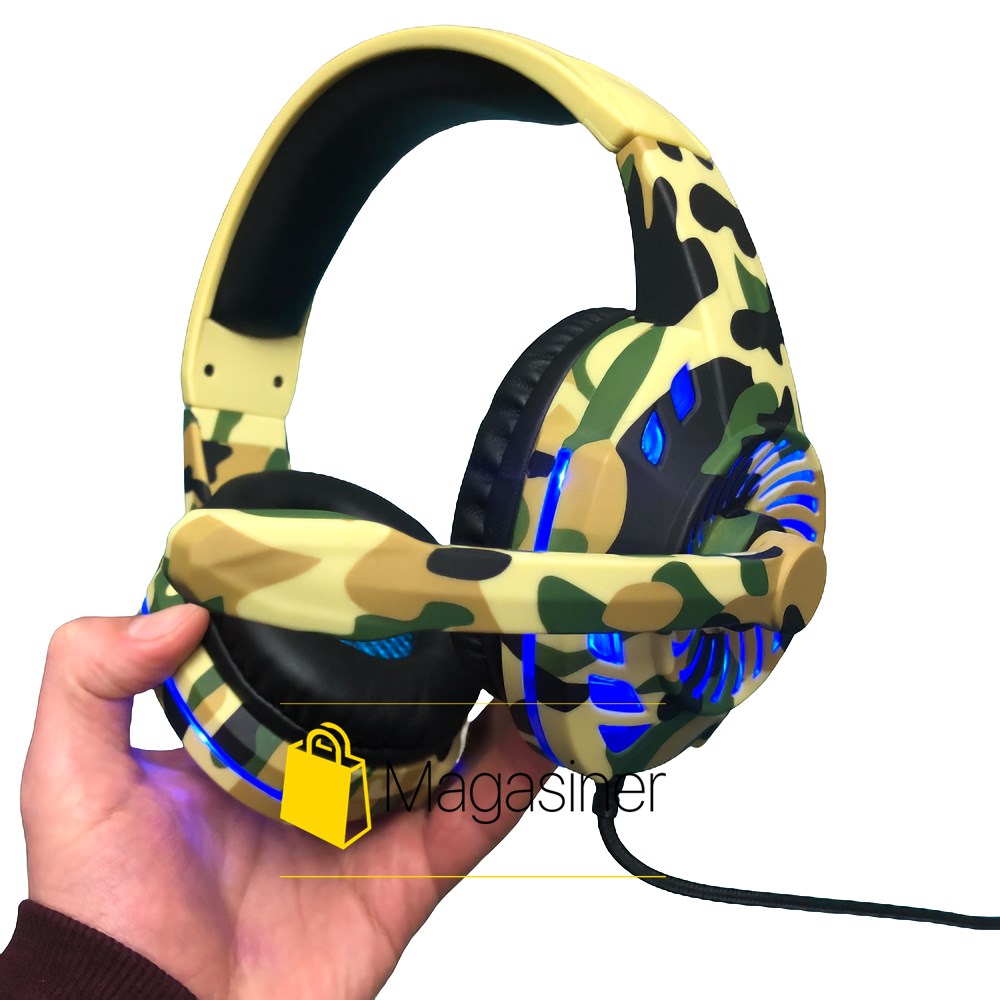 Игровые наушники с микрофоном KOMC G305 геймерские для компьютера и подсветкой камуфляж (1756)
Игровые наушники с микрофоном KOMC G305 геймерские для компьютера и подсветкой камуфляж (1756)