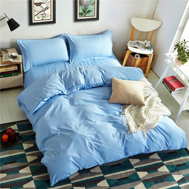 Постельное белье CottonTwill Ранфорс Светло-голубой Турция Семейный 2 х 145х215 см ( FB14307CT)