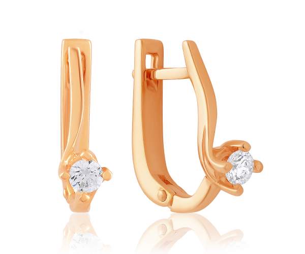Серьги золотые с английской застежкой с камнями SWAROVSKI Zirconia "Фарида", С4206SW
Серьги золотые с английской застежкой с камнями SWAROVSKI Zirconia "Фарида", С4206SW