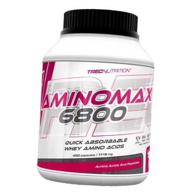 Аминокислотный Комплекс для восстановления и роста массы, Amino Max 6800, Trec Nutrition 450капс (27101004)
Аминокислотный Комплекс для восстановления и роста массы, Amino Max 6800, Trec Nutrition 450капс (27101004)