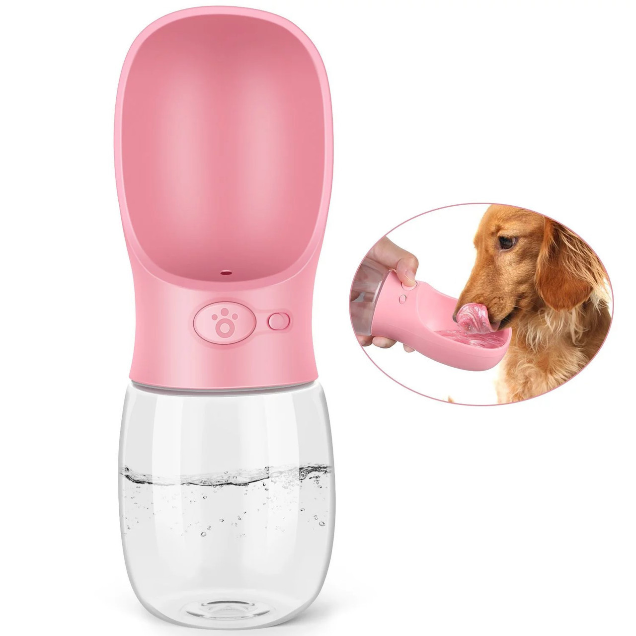 Портативная поилка SUNROZ Dog Bottle прогулочная бутылка для собак 350 мл Розовый
Портативная поилка SUNROZ Dog Bottle прогулочная бутылка для собак 350 мл Розовый