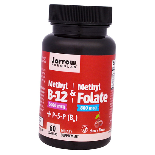Метил В-12 и Метилфолат, Methyl B-12 5000 & Methyl Folate 800, Jarrow Formulas 60вегледенцов Вишня (36345040)
Метил В-12 и Метилфолат, Methyl B-12 5000 & Methyl Folate 800, Jarrow Formulas 60вегледенцов Вишня (36345040)