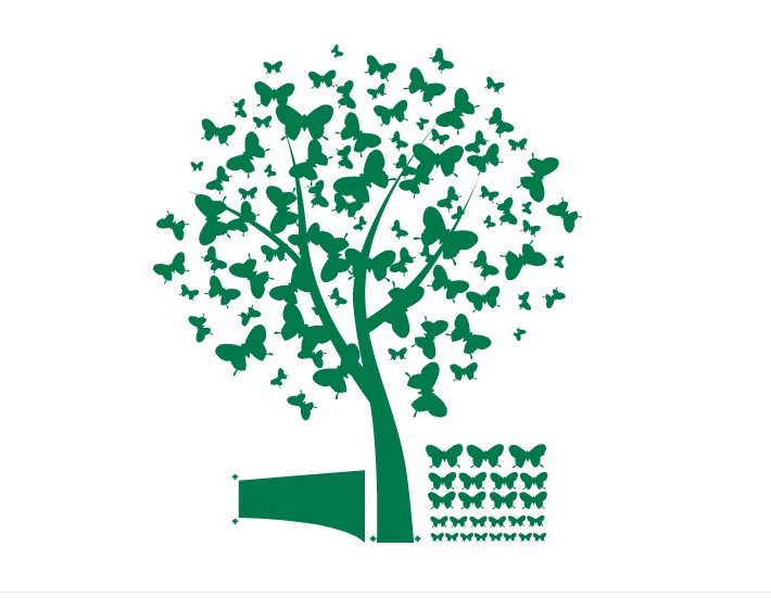 Интерьерная виниловая наклейка на стену IdeaClock Butterfly tree 96х140 см Зеленая(39635-462)
Интерьерная виниловая наклейка на стену IdeaClock Butterfly tree 96х140 см Зеленая(39635-462)