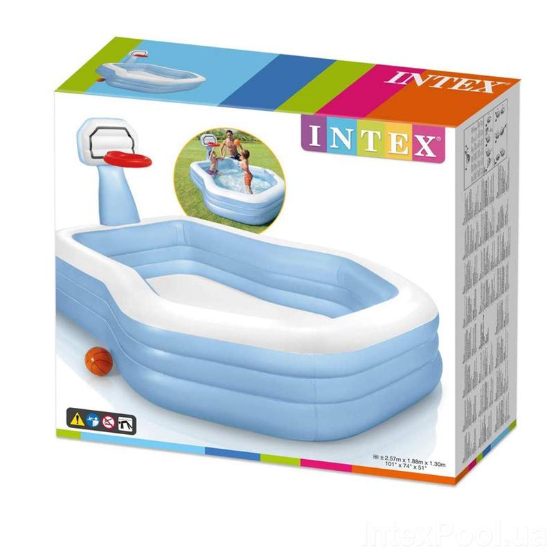 Детский надувной бассейн Семейный с баскетбольным кольцом Intex 257х188х130 см (57183)
Детский надувной бассейн Семейный с баскетбольным кольцом Intex 257х188х130 см (57183)