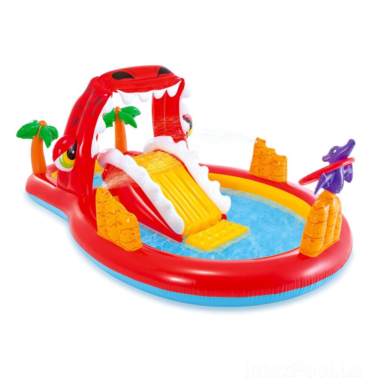 Детский надувной бассейн Intex игровой центр Счастливый Дино с горкой 259х165х107 см (57160)
Детский надувной бассейн Intex игровой центр Счастливый Дино с горкой 259х165х107 см (57160)