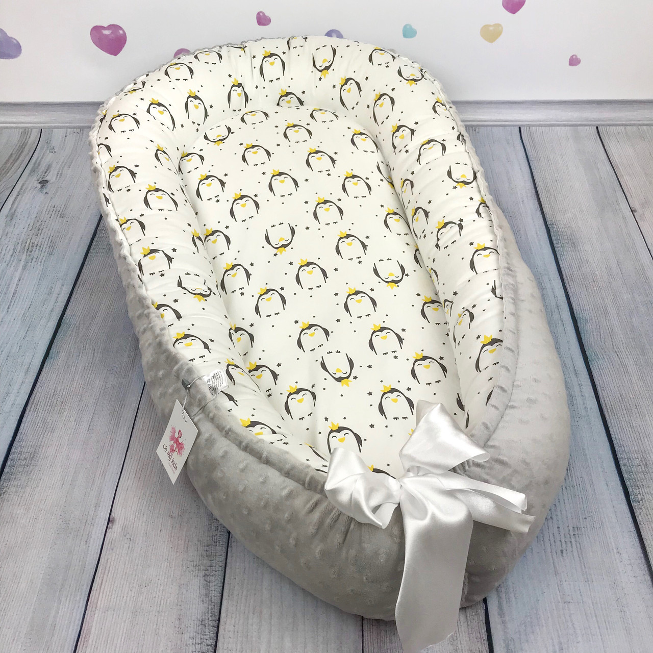 Кокон-гнёздышко для новорожденного Oh My Kids "Penguins" со съёмным матрасом
Кокон-гнёздышко для новорожденного Oh My Kids "Penguins" со съёмным матрасом