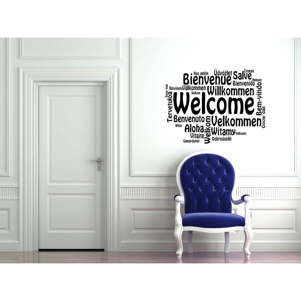 Интерьерная виниловая наклейка на стену IdeaClock Welcome 1 130х96 см Черная(39446-462)
Интерьерная виниловая наклейка на стену IdeaClock Welcome 1 130х96 см Черная(39446-462)