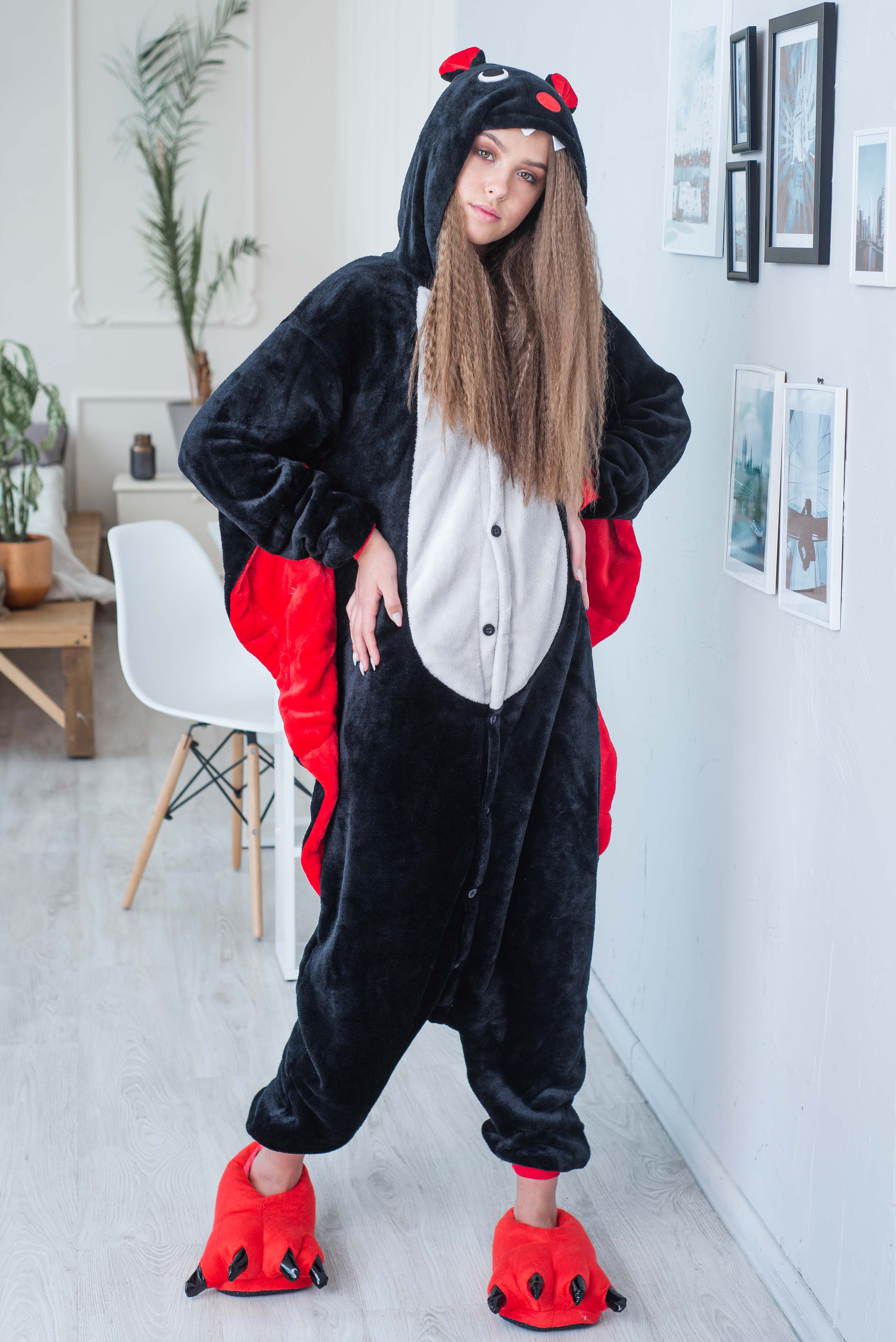 Пижама Кигуруми взрослая BearWear Летучая мышь 145 - 155 см Черный (K1W1-0056, Пижама Кигуруми взрослая BearWear Летучая мышь S 145 - 155 см Черный (K1W1-0056-S)
Пижама Кигуруми взрослая BearWear Летучая мышь 145 - 155 см Черный (K1W1-0056, Пижама Кигуруми взрослая BearWear Летучая мышь S 145 - 155 см Черный (K1W1-0056-S)