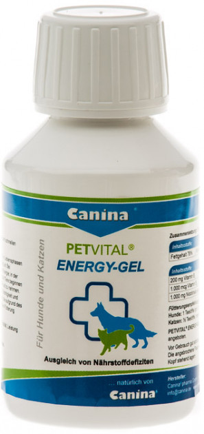 Жидкость для быстрого восстановления кошек и собак Canina Petvital Energy-Gel 100 мл (4027565712106)
Жидкость для быстрого восстановления кошек и собак Canina Petvital Energy-Gel 100 мл (4027565712106)