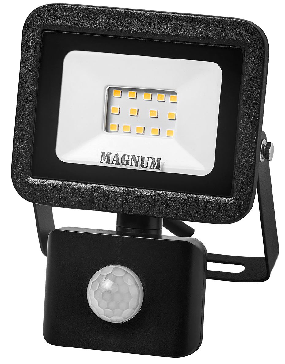 Светодиодный прожектор MAGNUM FL ECO LED 10Вт slim 6500К IP44 с датчиком движения (90014086)
Светодиодный прожектор MAGNUM FL ECO LED 10Вт slim 6500К IP44 с датчиком движения (90014086)