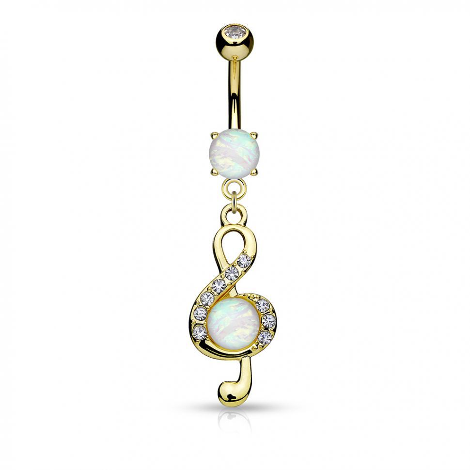 Серьга для пирсинга пупка PiercedFish N18120-GD в форме скрипичного ключа с имитацией опала
Серьга для пирсинга пупка PiercedFish N18120-GD в форме скрипичного ключа с имитацией опала