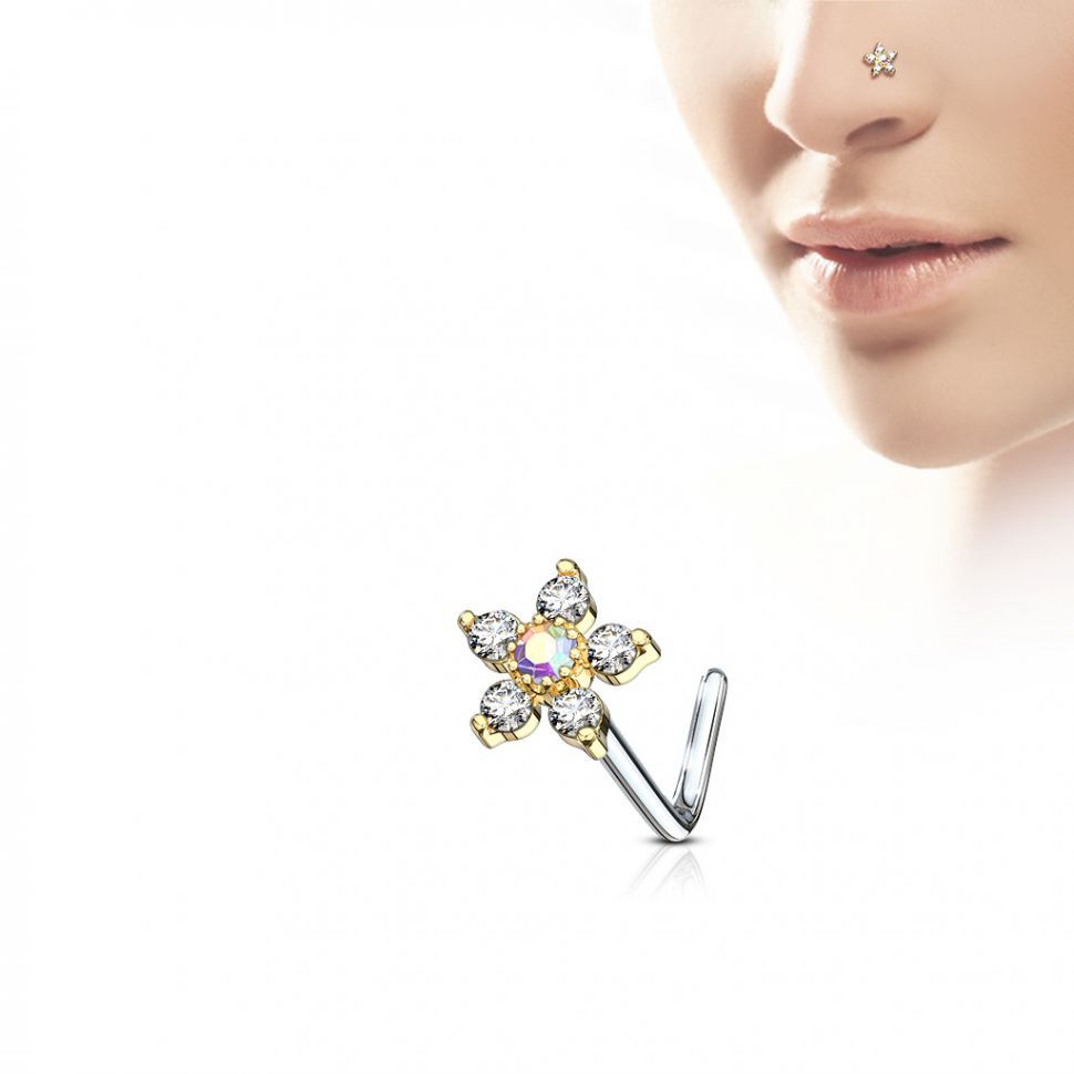 Серьга для пирсинга крыла носа PiercedFish NOL-625 с фианитами (Центральный Натуральный камень: Северное сияние; Цвет металла: Желтое золото)
Серьга для пирсинга крыла носа PiercedFish NOL-625 с фианитами (Центральный Натуральный камень: Северное сияние; Цвет металла: Желтое золото)