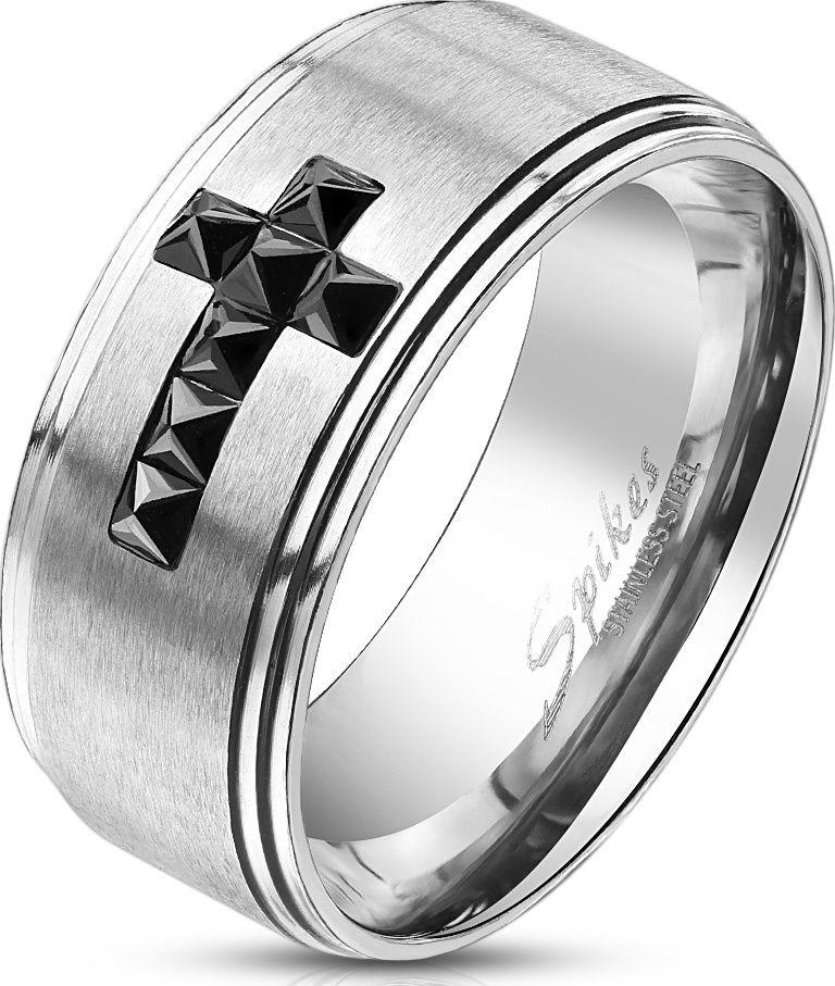 Мужское кольцо из стали с крестом и черными фианитами Spikes R-M6859 (21,5 мм (12 США))
Мужское кольцо из стали с крестом и черными фианитами Spikes R-M6859 (21,5 мм (12 США))