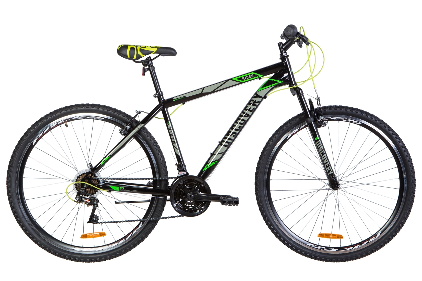 Велосипед горный найнер 29" Discovery Rider 2020 рама 21" черно-серый с зеленым на рост 180-195 см (OPS-DIS-29-070)
Велосипед горный найнер 29" Discovery Rider 2020 рама 21" черно-серый с зеленым на рост 180-195 см (OPS-DIS-29-070)